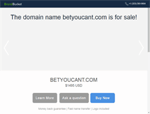 Tablet Screenshot of betyoucant.com